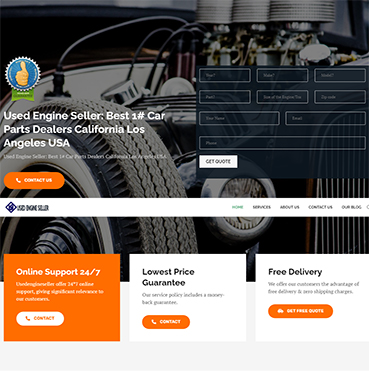 Used Engine Seller, Car part seler web design development and seo services