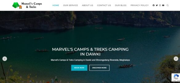 Marvel's Camps Offer Dawki Camping and trekking Web Designed